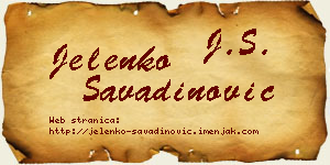 Jelenko Savadinović vizit kartica
